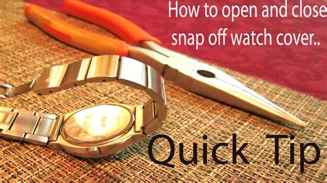 snap on michael kors watch back won't go back on|Quick TIP on How to open and close snap off watch back cover .